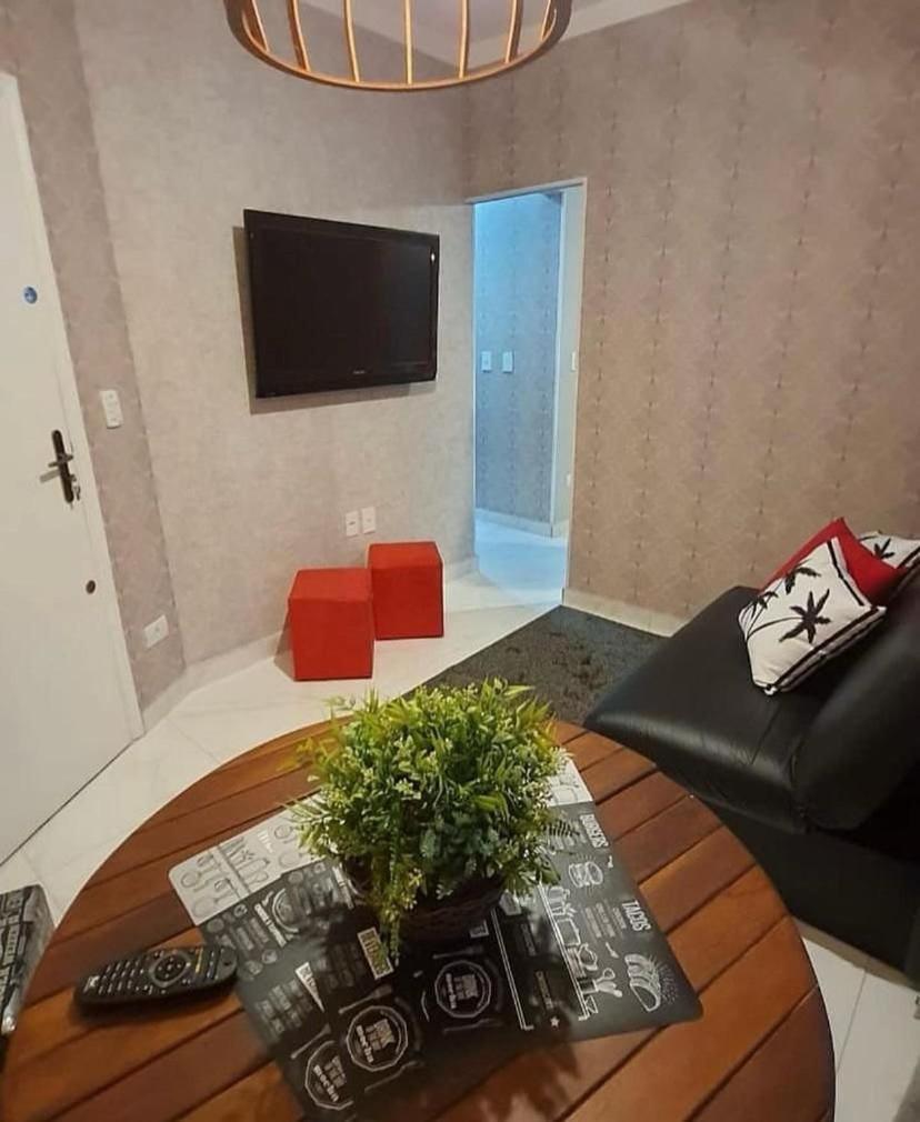 113 Canto Do Forte - 1Dorm - 200 M Da Praia E 20M Dos Bares E Restaurantes - Estacionamento Gratuito E Wi Fi , Tv A Cabo Praia Grande Dış mekan fotoğraf